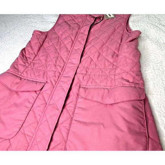 Peter Millar Golf Womens Addison Quilted Travel Full Zip Golf Vest Rose SM NEW - Picture 6 of 16